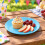(Blue) Plastic Side Plates Set of 6 Reusable Picnic 2