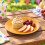 (Orange) Plastic Side Plates Set of 6 Reusable Picnic 2
