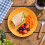 (Orange) Plastic Side Plates Set of 6 Reusable Picnic 3