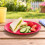 (Fuchsia) Plastic Side Plates Set of 6 Reusable Picnic 6