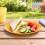 (Orange) Plastic Side Plates Set of 6 Reusable Picnic 6