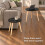 (Black) Set of 2 Round Nesting Coffee Tables Pine Legs 6