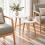 (White) Set of 2 Round Nesting Coffee Tables Pine Legs 2