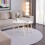 (White) Set of 2 Round Nesting Coffee Tables Pine Legs 5