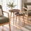 (Rustic Brown) Set of 2 Round Nesting Coffee Tables Pine Legs 2
