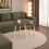 (Rustic Brown) Set of 2 Round Nesting Coffee Tables Pine Legs 5