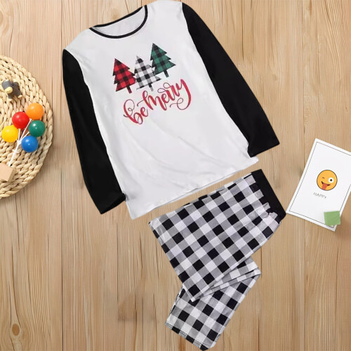 Family Matching Pajama Sets Christmas Tree Pattern 4-Piece 1