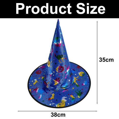 Gold Halloween Witch Hats 4pcs 1