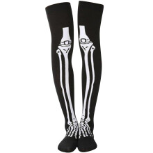 Skull Gloves White Bone Skeleton Full-Finger Halloween