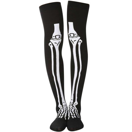 Skull Gloves White Bone Skeleton Full-Finger Halloween