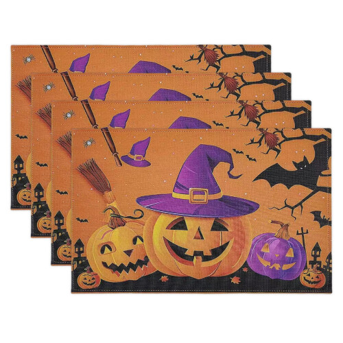 Plastic Halloween Placemats Set of 4