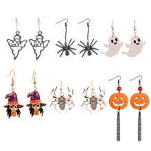 Halloween Stud Earrings Ghost Bat Spider Skull