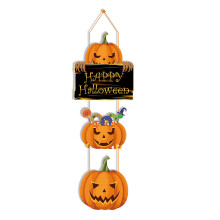 Halloween Wooden Door Sign Trick or Treat Ghost 1pc