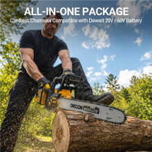 Cordless Handheld Brushless 16 in Chainsaw For Dewalt 18V 20V MAX Battery UK