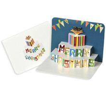 3D Christmas Greeting Cards Pop Up Holiday Set 6PCS with