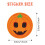 Pumpkin Stickers Round Face 500 pcs Halloween Party 5