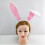 Easter Costume Set: Bunny Ears Headband Ponytail Bow Tie 3 4