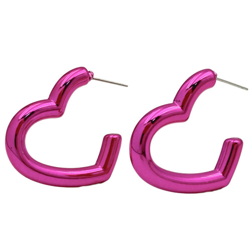 Resin Huggie Earrings Colorful Dome Geometry