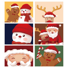 Christmas Card Cartoon Design for Eve Gift and Blessing