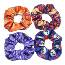 Halloween Hair Ties Cartoon Spiders Bats 4 pcs