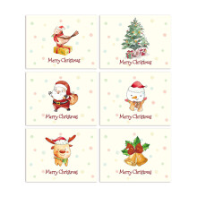 Merry Christmas Greeting Cards Pack of 6 4.5" x 3.3" with