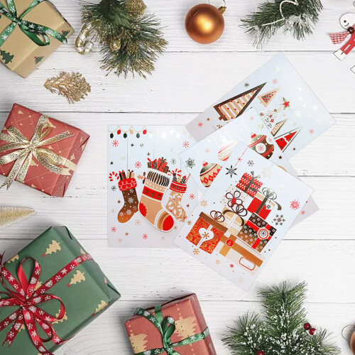 Christmas Music Card Pattern Beautiful 3D Greeting Card 2