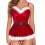 Christmas Lingerie Sling One-Piece with Bow 4