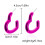 Resin Huggie Earrings Colorful Dome Geometry 2