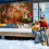 Christmas Backdrop Red Santa Tree Photo Background 2