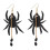 Halloween Acrylic Stud Earrings Black Spider Ghost Skull 1