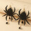 Halloween Acrylic Stud Earrings Black Spider Ghost Skull 3
