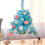 Blue Christmas Tree 60cm with LED Lights and Ornaments 4