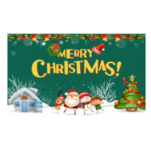 Christmas Backdrop Red Santa Tree Photo Background