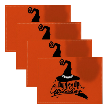 Halloween Table Napkins Pumpkin Design 4-Pack 12x18 Inch