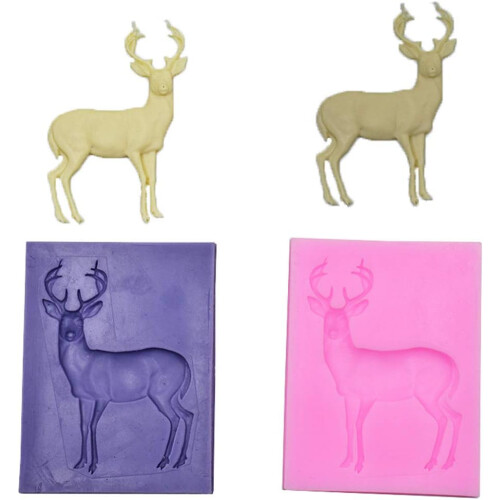 Christmas Deer Silicone Mold for Cake Decorating
