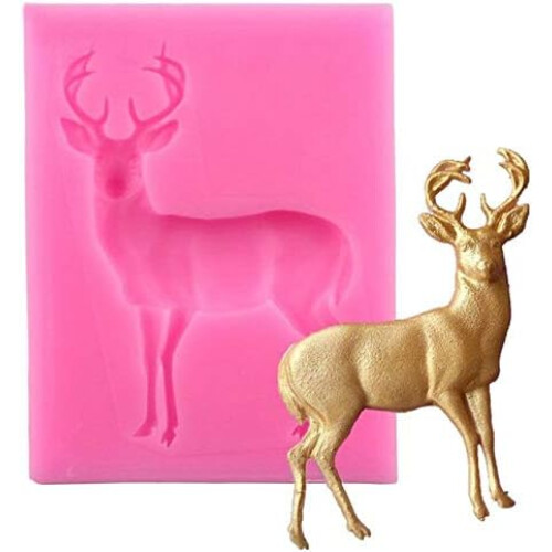 Christmas Deer Silicone Mold for Cake Decorating 1