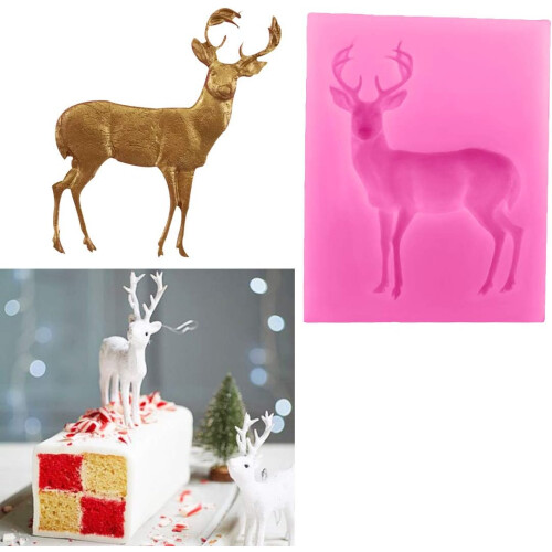 Christmas Deer Silicone Mold for Cake Decorating 2