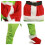 Grinch Costume with Green Fur Mask 4