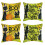 Linen Throw Pillow Covers Halloween Pumpkin Theme 4 Pack 1