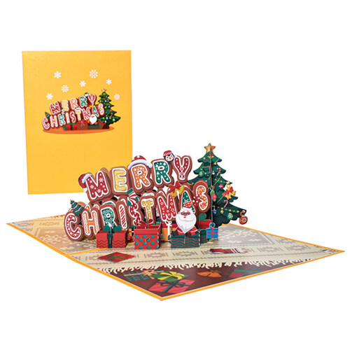 Christmas Pop Up Card 3D Handmade