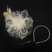 Mesh Bridal Tiara Small Top Hat Jockey Club
