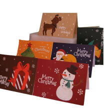 Merry Christmas Greeting Cards Pack of 6 4.5" x 3.3" with