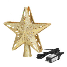 LED Christmas Tree Topper Star Snowflake Rotating Lamp