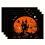 Halloween Table Napkins Haunted House Pumpkin 4-Pack Rustic 1