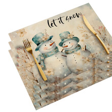 Cotton Table Linen for Christmas Winter Parties