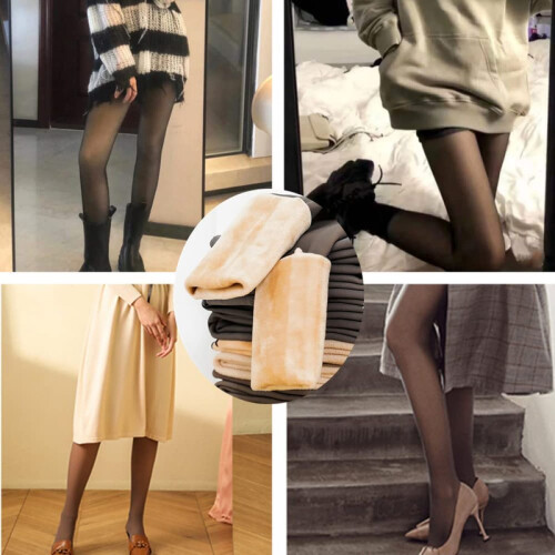 Women's Winter Tights Fake Translucent Plush 2