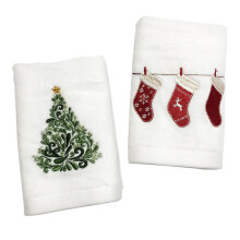Christmas Hand Towels Pure Cotton 3PCS