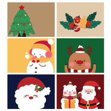 Christmas Card Cartoon Design with Blessing Message