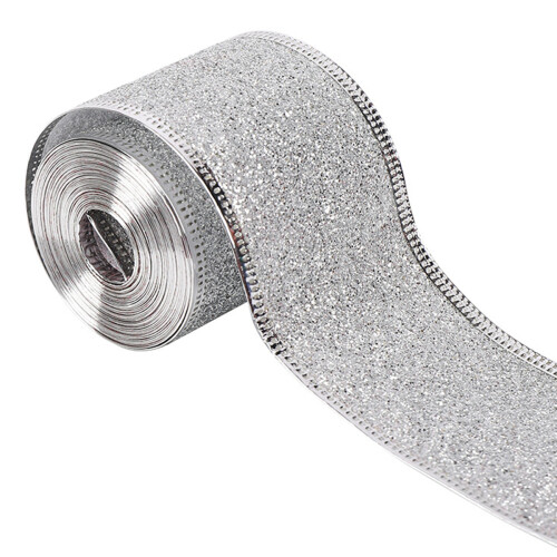 Glitter Ribbon Metallic Edge 25m