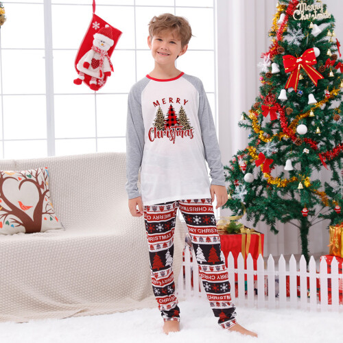 Christmas Red Black Plaid Pillow Covers Alphabet 4 pcs 1